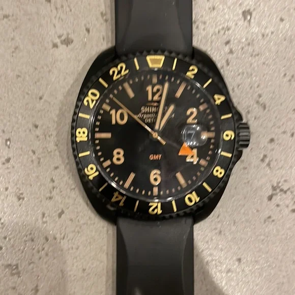 Men’s Shinola Watch, Black Face & Band - Picture 2 of 5